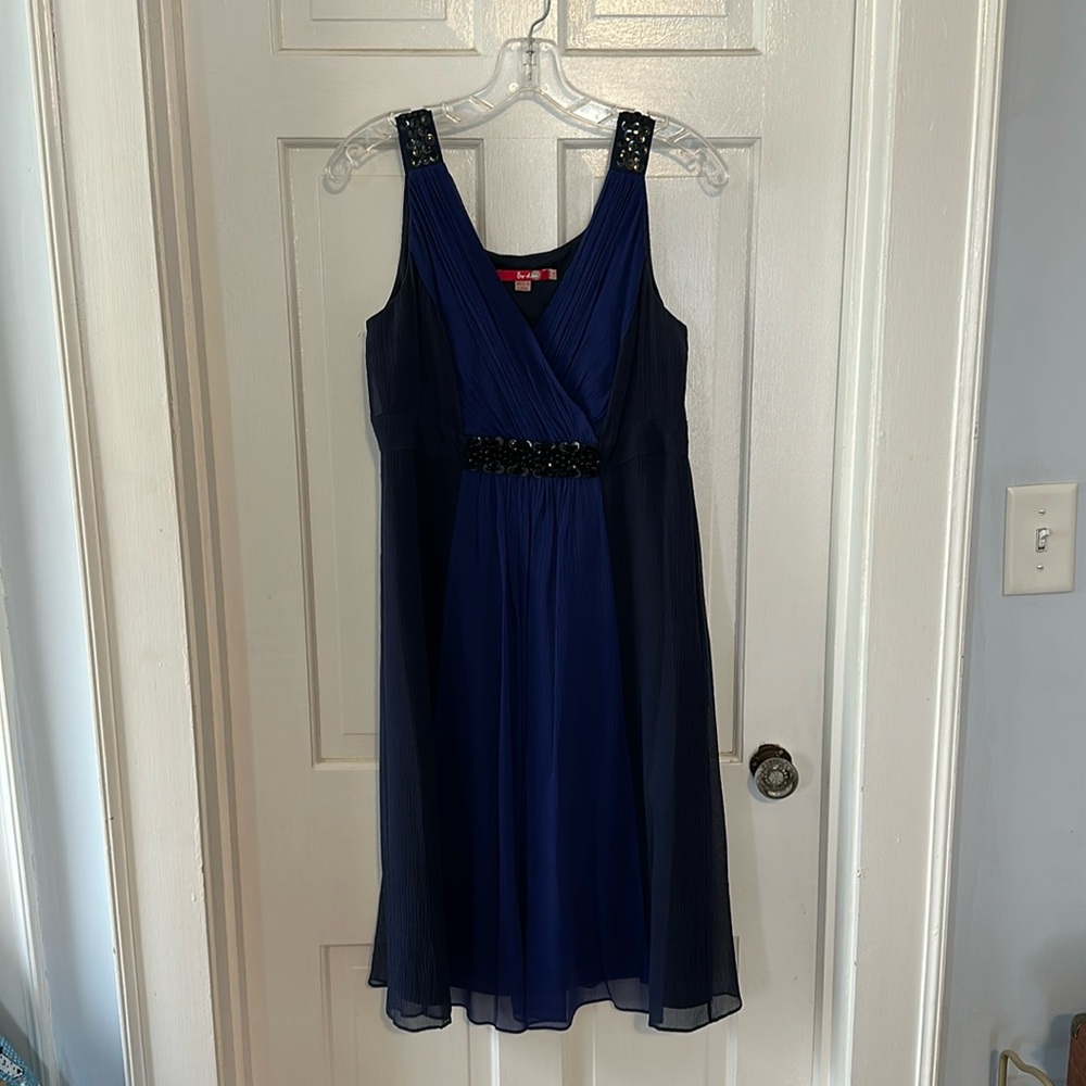Navy/Royal Blue Beaded Dress
